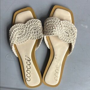 Cream sandals